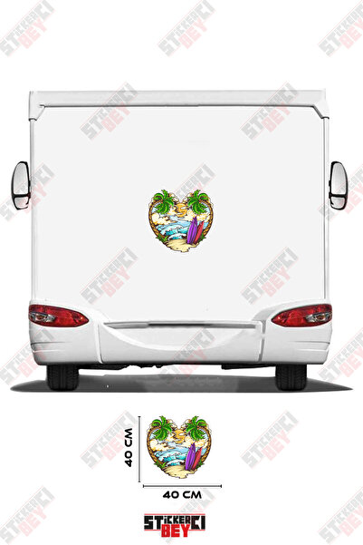 STİCKERCI BEY ملصق كارافان بنمط قلب بحري