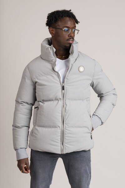 AKÇAYLAR Slimfit Mock Neck Fiber Filled Inflatable Jacket with Zipper Closure