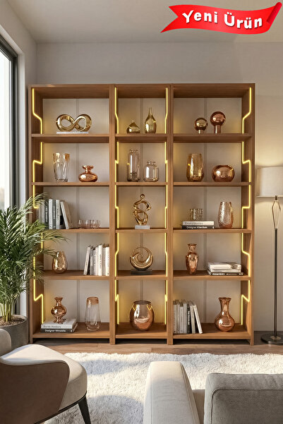 Platinreyon LABİRENT LEDLİ GENİŞ KİTAPLIK MATİSSE