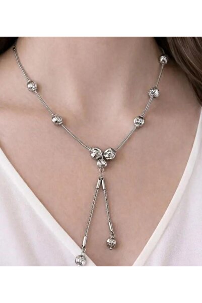 Store Luxury Silver Color Dorica Bulk Snake Chain Dangle Necklace Tarnish Fre...