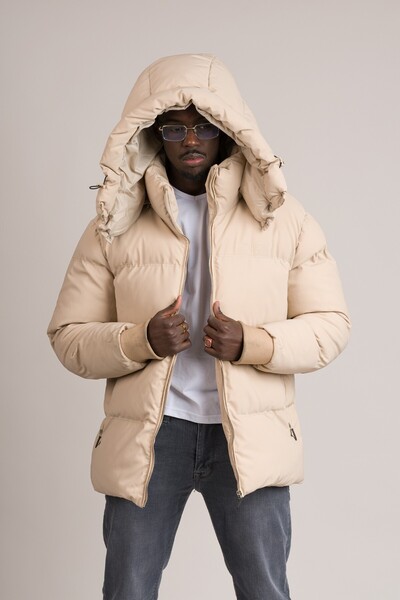 AKÇAYLAR Slimfit Detachable Hooded Mock Neck Fiber Filled Inflatable Coat