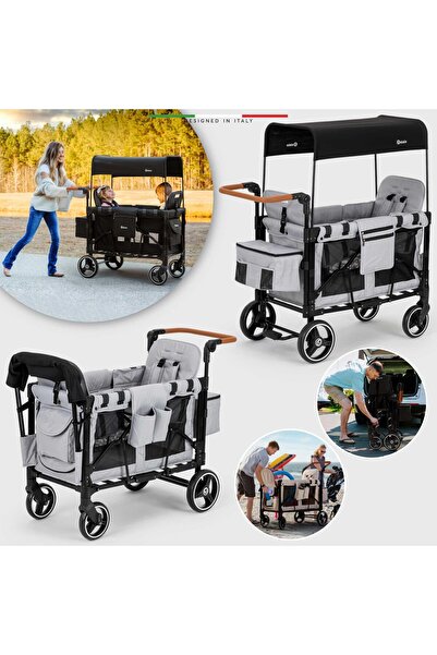 Elele Montagna XL Vagon Bebek Arabası Gri