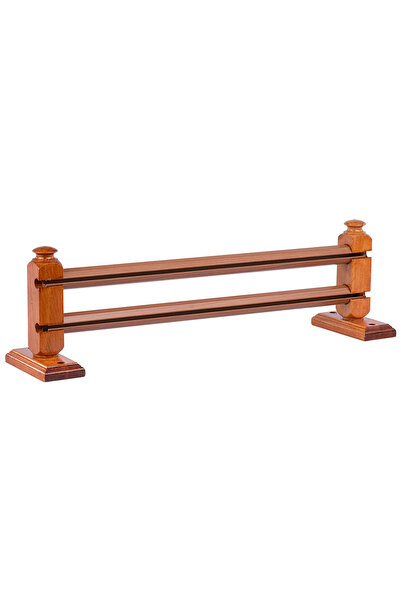 Perdejim Meşe 150 cm Çetray Çift Raylı Rustik Perde Askısı S Pile ve Kornişli...