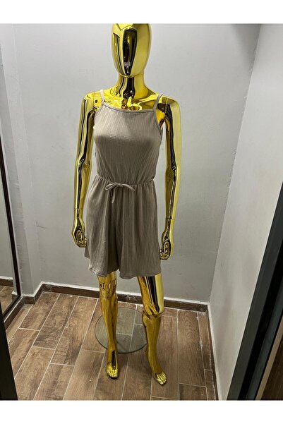 ASLAMI TEKSTIL Askılı şort tulum