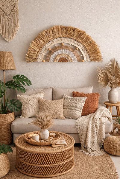 MoonArt Güpür Detaylı Bohem Yelpaze