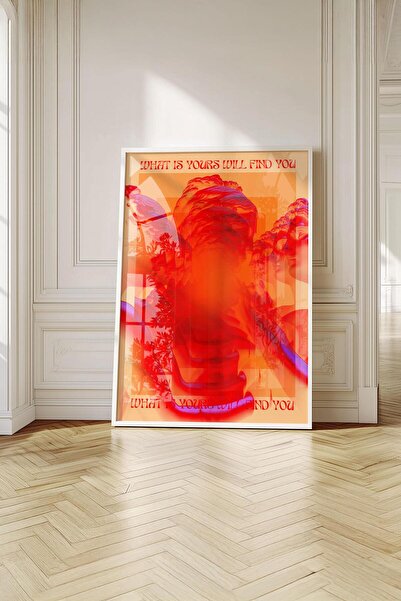 Buka Shops "What is Yours Will Find You" Modern Sanat - Beyaz Çerçeveli Tablo