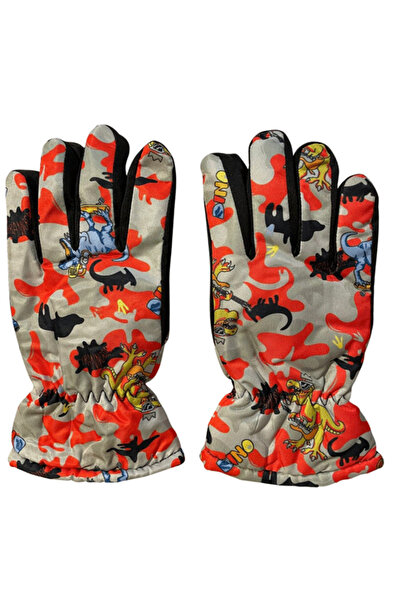 LİNOTTİ Boys' Snow Gloves with Fleece Lining, Ages 4-8