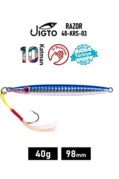 Jig, Zoka, Suni Yem, Glow UV Metal Jig, 40Gr 10cm Razor 40