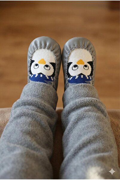 Numix Baby Kids Çarık Çorap, Hakiki Deri, Kaymaz Taban, Bebek Çocuk Patiği