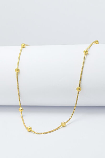 DEARWİSH Gold Color Dorika Model 316L 60 cm Stainless Steel Chain