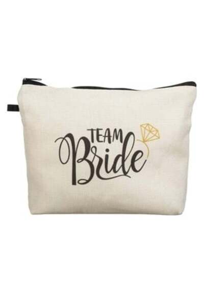 OEM Beige Pouch 'Team Bride' 25 x 5 x 18 cm