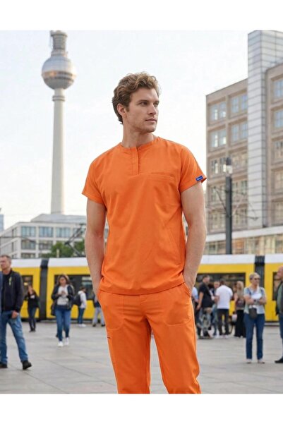 Dr. Mitra بدلة طبيب التمريض الجراحي للرجال من طراز برلين قماش قابل للتمدد