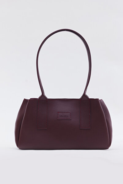 Shanta Geantă de mână și de umăr pentru femei, Bordeaux D49, cu fermoar și în...