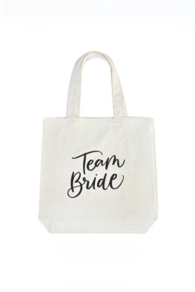 OEM White Textile Bag with Team Bride Print
