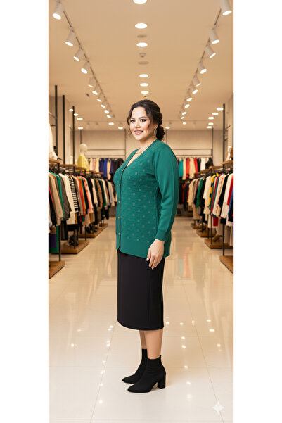 ÇELİKGİYİMXXL BÜYÜK BEDEN TRİKO CEKET 26708