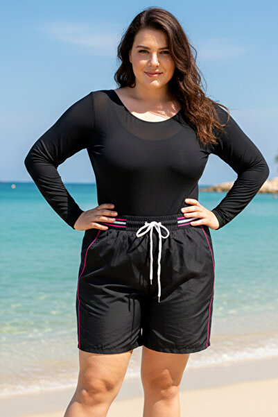 Haliç Mayo Women's Pool Sea Shorts Swimsuit 1160 Black