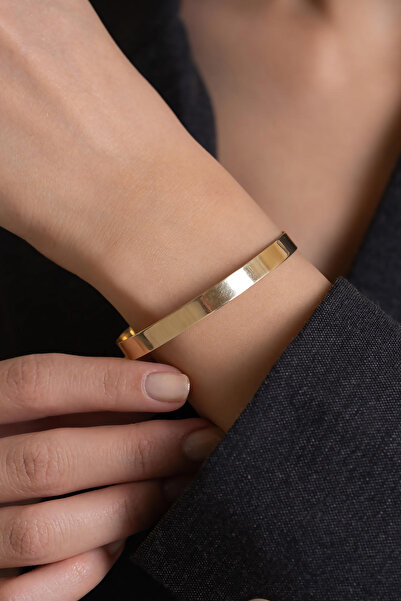 Bayar Gold 14 Ayar Altın Klasik Kelepçe Bilezik-TK