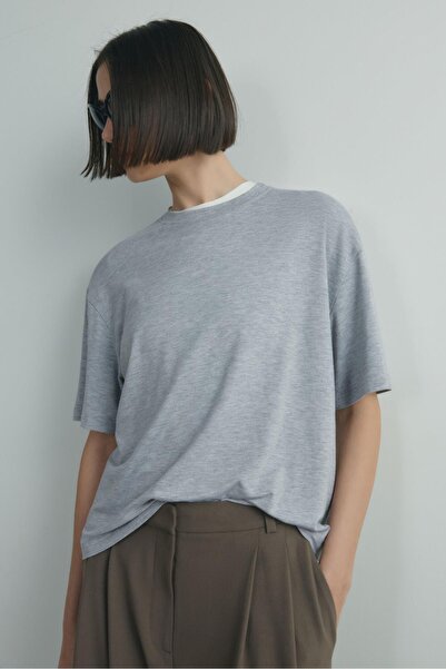 Suud Collection Gray Atlas Basic T-Shirt