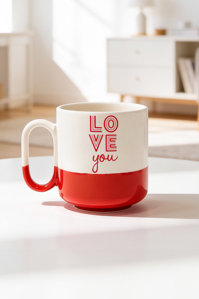 BB TRADE Love You Designed Ceramic Printed Pro Mug Cup 330ml