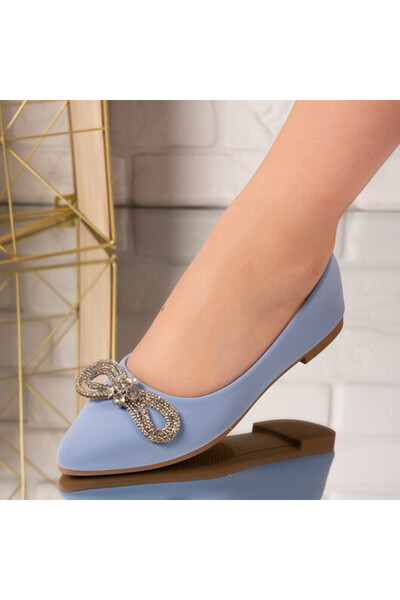 Sofia Store Suzana ecological leather ballerinas with decorative bow