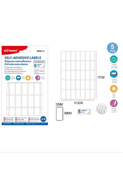 MOTARRO ملصقات لاصقة MU031-4 – ملصقات ذاتية اللصق للاستخدام في المكتب والمدرس...