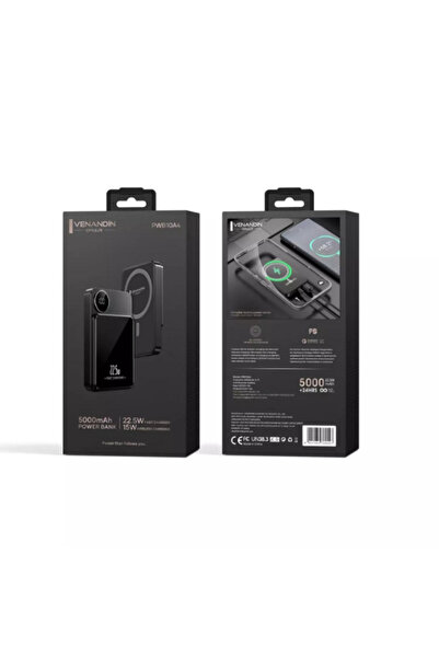 VENANDİNN Venandin Opulix PWB10A4 5.000 Mah Led Göstergeli 22.5w Magsafe Hızl...