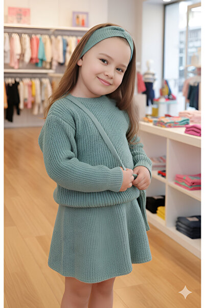 Mihrumay Kız Çocuk Triko 4lü Takım