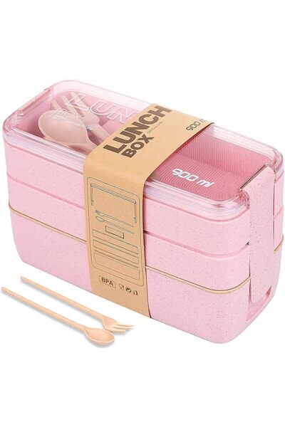 ZJ&Brothers Lunch Box, 4-3-2-Compartment, 1100ML, Microwave & Dishwasher Safe...