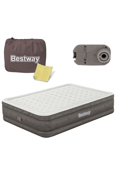Other Materac dmuchany 203x152x46 cm z wbudowaną pompką elektryczną Bestway 6...