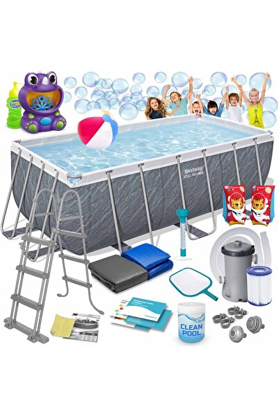 Other Basen ogrodowy stelażowy 412 x 201 x 122 cm 17w1 Bestway 56722