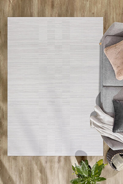 Cream color machine weave soft touch dustproof luxury living room rug
