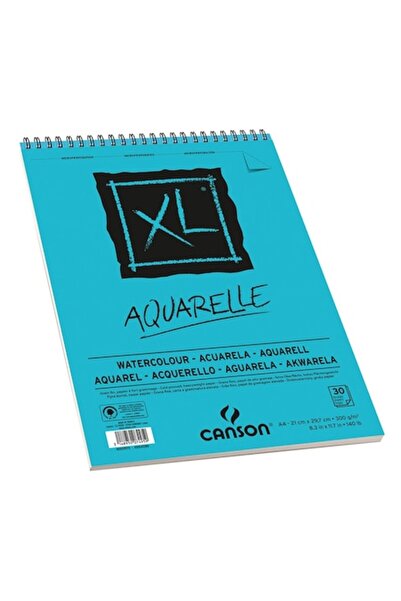 Canson Bloc acuarelă XL A4, 300 g, 30 de coli, legat cu spirală pe partea scurtă