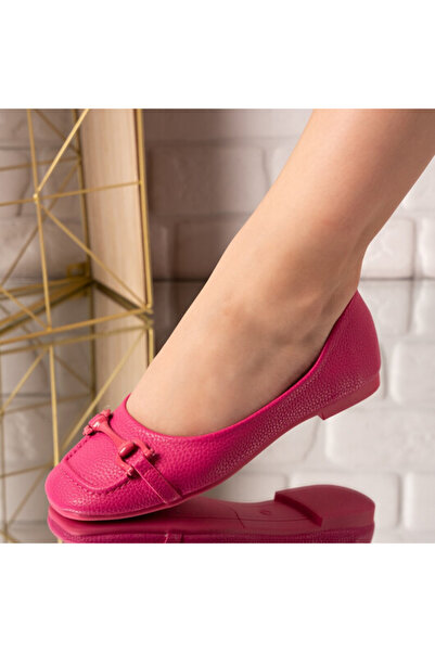 Sofia Store Balerini din piele ecologica cu accesoriu frontal Aggie