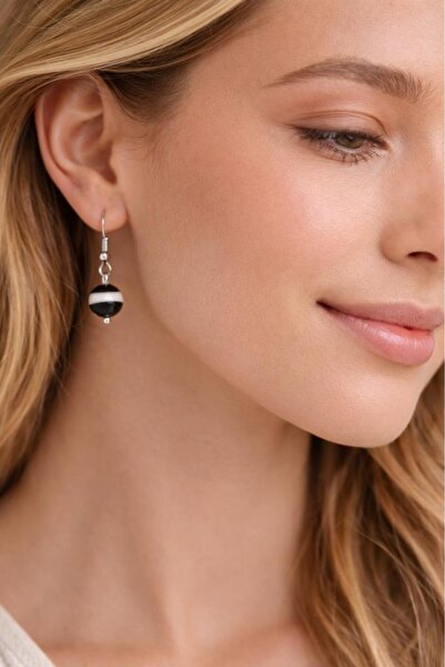 Hd Marketim Tibet Akik Taşı Moda Sallantılı Kadın Küpe – El Yapımı – Koç ve Y...