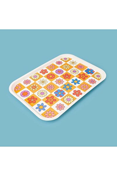 Evidea Kitchen Flower Tepsi - Renkli - 42x30 cm