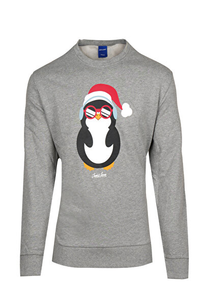 Jack & Jones Men's Sweatshirt 12161796-Light-Grey