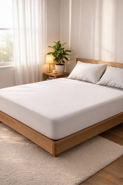 Bonny Home Desira Premium Bamboo Liquid-Proof Elastic Mattress Protector Sing...