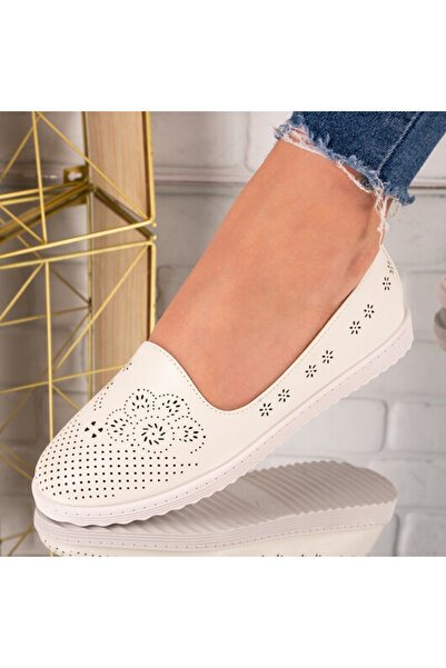 Sofia Store Balerini din piele ecologica perforati Ivana