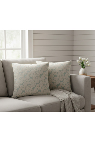 Vera Kırlent Kılıfı Jakarlı Kabartmalı 2'li Klasik Model