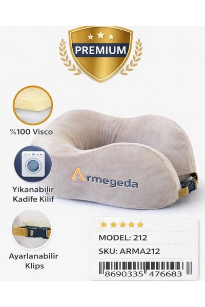 armegeda sıradışı tasarımlar Armegeda 212 Visco Seyahat Yastığı – Ergonomik B...
