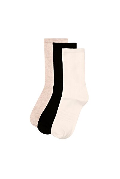 ESOTIQ BLOOVII Women's Quarter Socks 3-Pack Set Ribbed Classic Socks | Neem 3...