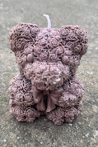 NO BRAND Scented candle, teddy bear figurine