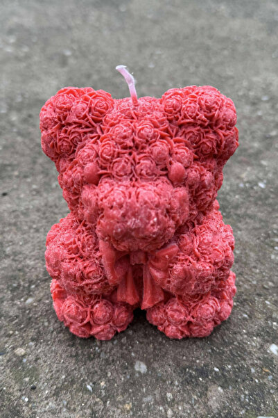 NO BRAND Scented candle, teddy bear figurine