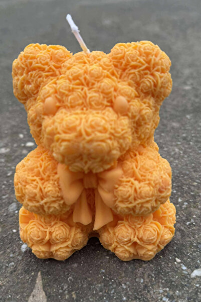 NO BRAND Scented candle, teddy bear figurine