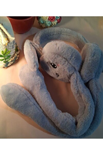 TwinRoots Gray Headphones with Movable Plush Rabbit Figure