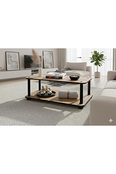 MESSER HOME STYLE Volrant Dikdörtgen Orta Sehpa Modern Şık Dekoratif