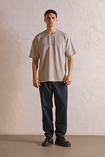 GMG FIRENZE Ανδρικό μπλουζάκι με λαιμόκοψη INVISIBLE με τύπωμα oversized