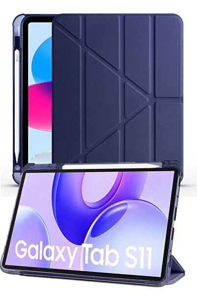 Nezih Case Samsung Galaxy Tab S11 X730 11 İnç Uyumlu Akıllı Kapak Kalem Bölme...