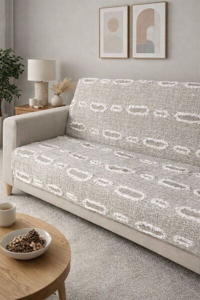 Bizdenuygunuyok 100% Cotton Sofa Cover – Protective Cover That Covers the Sea...