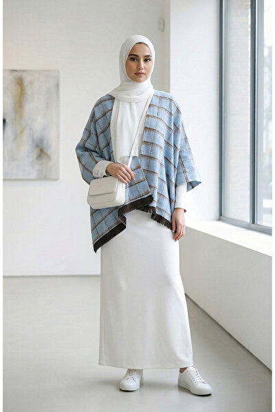 sefamerve Shoulder Shawl 1130-01 Blue